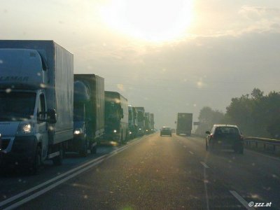 Landstrasse im S&uuml;dosten Polens (wird in naher Zukunft durch Autobahn ersetzt)
