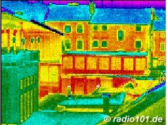 infra red image / thermographic photography / thermal picture: Houses (im Sommer - Winterimagen kommen ab Dezember)