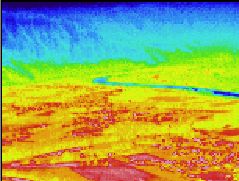 Thermographic picture - infrared photograph des Inn valley near Kufstein / Austria (webcam fotos here: zzz.at/webcams/kufstein - click here)