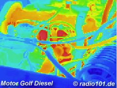 Infrarotaufnahme / Wärmebild / Thermografie: Automotor