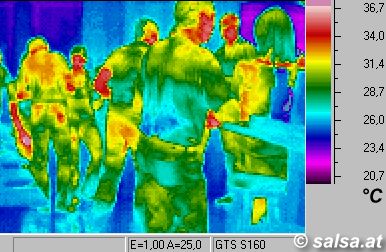 salsa dancers (Thermography / thermal picture)