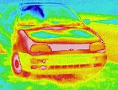 W&auml;rmebild / Thermofotografie: VW Golf 3 - PKW